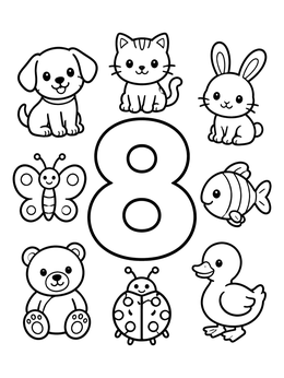 Number 8 coloring pages