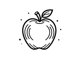 Apple: Fresh Red Fruit With A Leaf