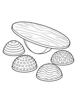 Free printable Balance Board And Sensory Stepping Stones coloring page