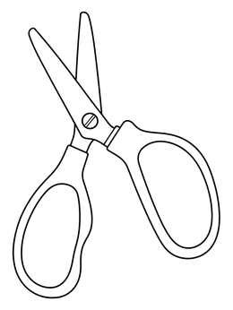 Free printable Ergonomic Safety Scissors Outline coloring page