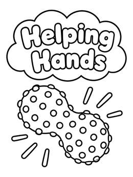 Free printable Sensory Peanut Ball And Helping Hands coloring page