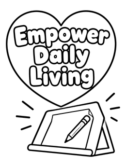Free printable Writing Slant Board And Heart coloring page