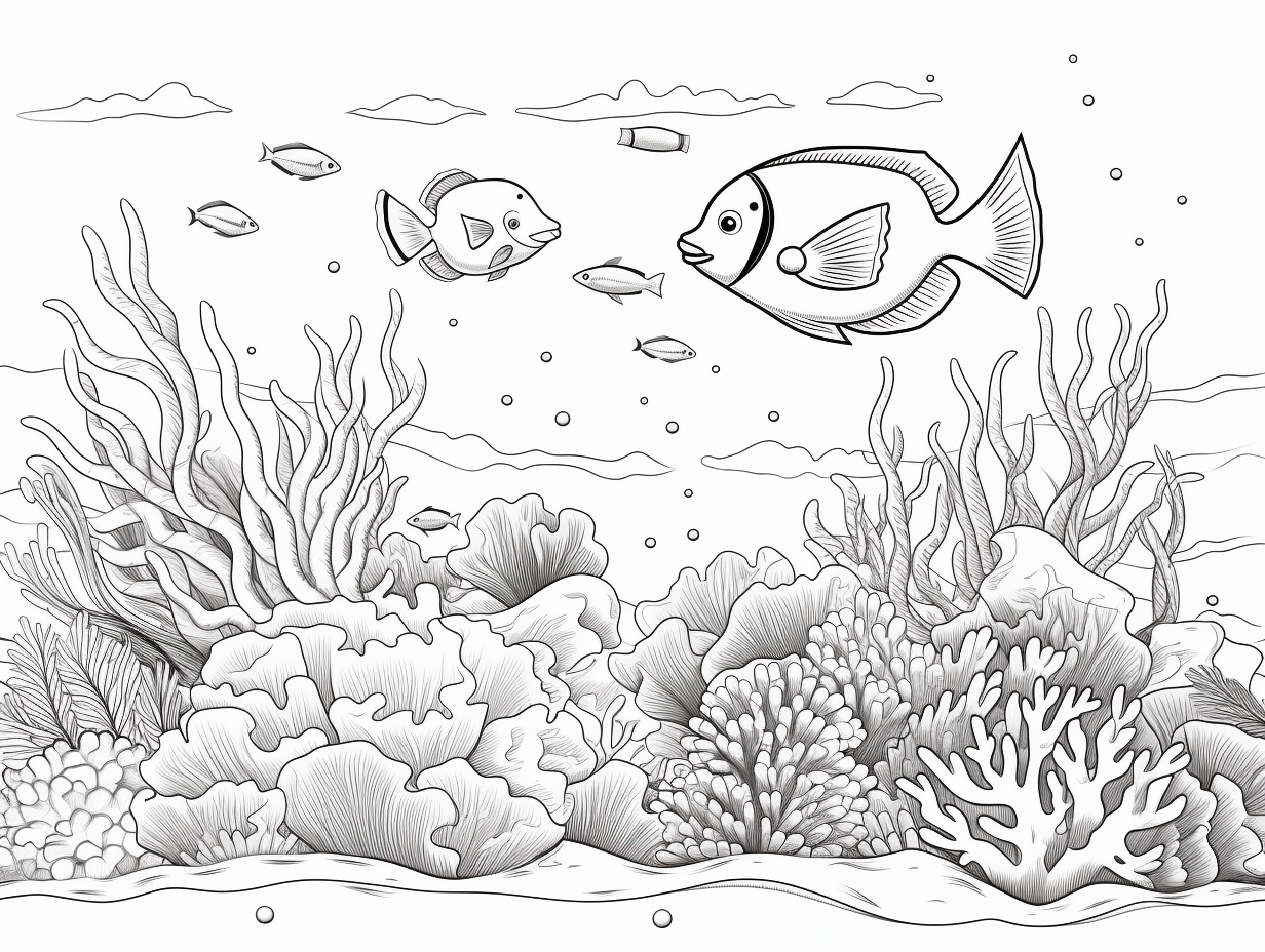 Ocean Life Coloring Page - Coloring Page