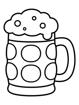 Free printable Dimpled Festival Glass Stein Mug coloring page
