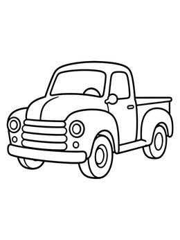 Free printable Classic Vintage Pickup Truck coloring page