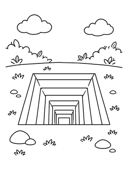 Free printable Geometric Pit In The Meadow coloring page