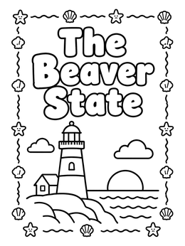 Free printable The Beaver State Coastal Lighthouse coloring page