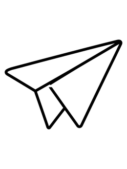 Free printable Simple Folded Paper Airplane coloring page
