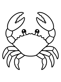 Free printable Simple Coastal Blue Crab coloring page