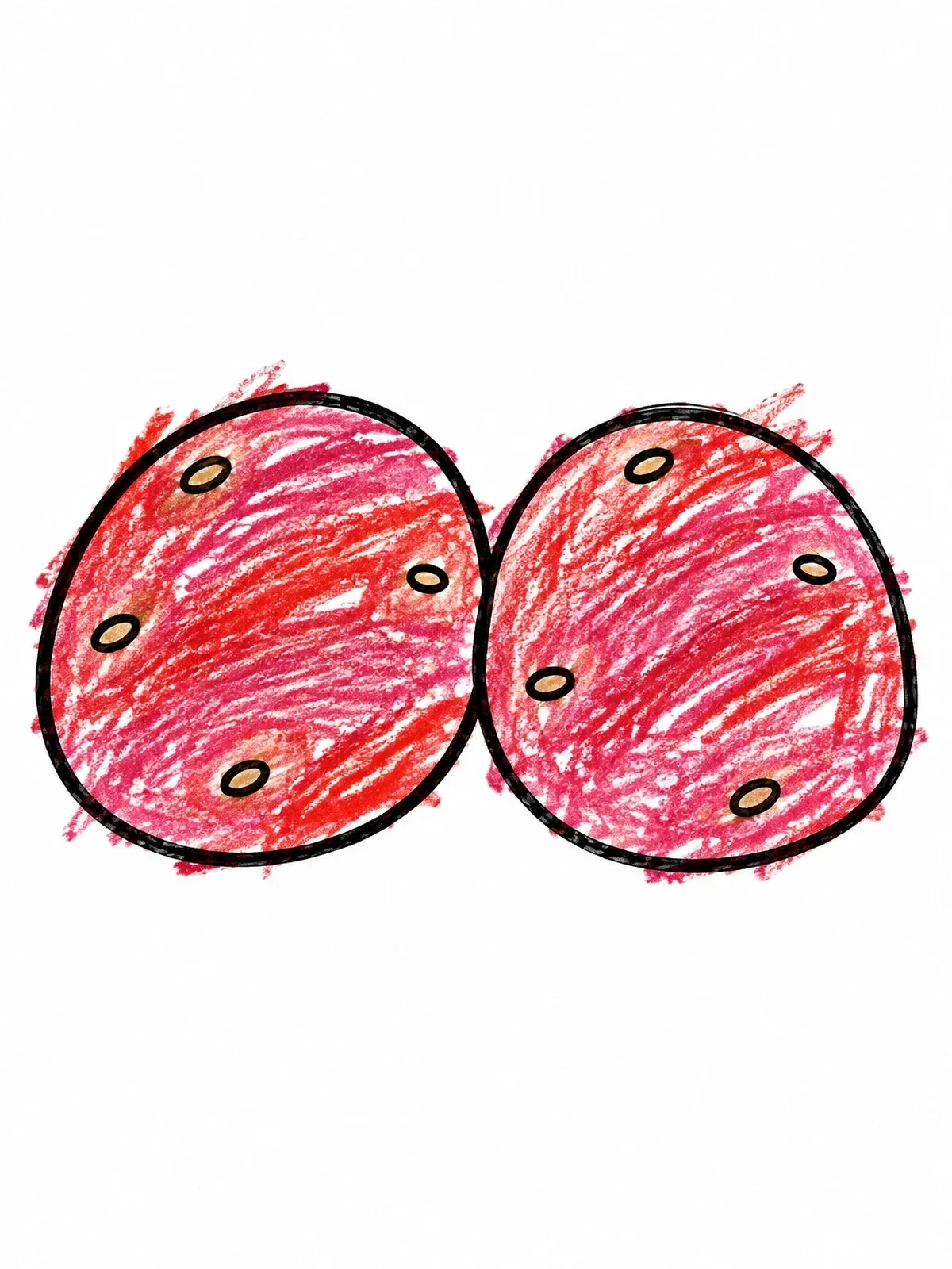 Colored example of the Pair Of Round Potatoes coloring page