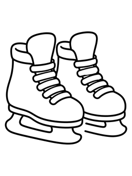 Free printable Cozy Pair Of Ice Skates coloring page