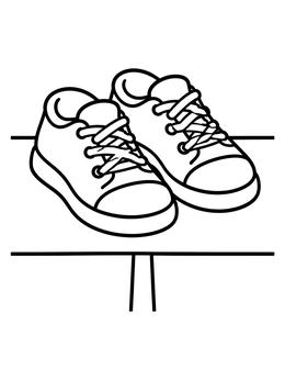 Free printable Pair Of Tennis Sneakers coloring page