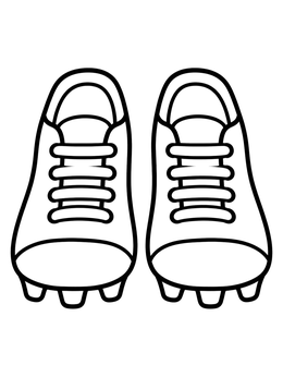 Free printable Pair Of Simple Soccer Cleats coloring page