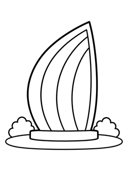 Free printable Pakistan Monument Petal Outline coloring page