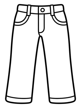 Free printable Classic Blue Jeans For Kids coloring page