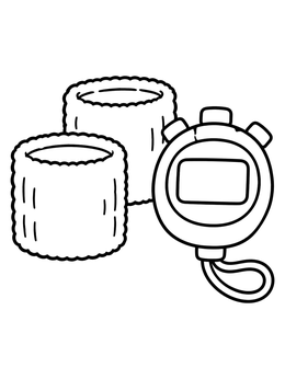 Free printable Sports Wristbands And Digital Stopwatch coloring page