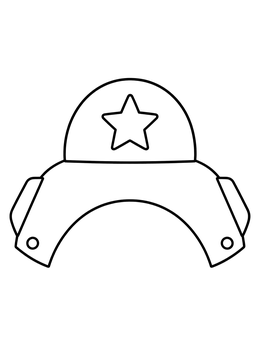 Free printable Party Hat Cutout Template With Star coloring page