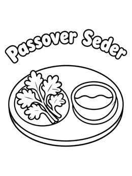 Free printable Parsley Karpas And Salt Water coloring page
