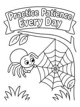 Free printable Cute Spider Weaving Its Web coloring page