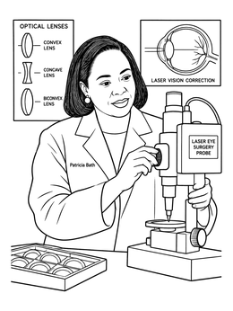 Free printable Patricia Bath And Laser Probe Invention coloring page