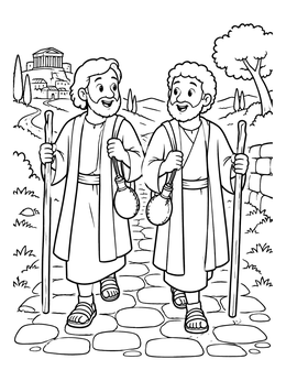 Free printable Paul And Barnabas Journey Together coloring page