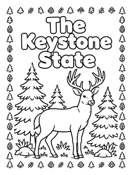 Free printable The Keystone State Deer In Forest coloring page