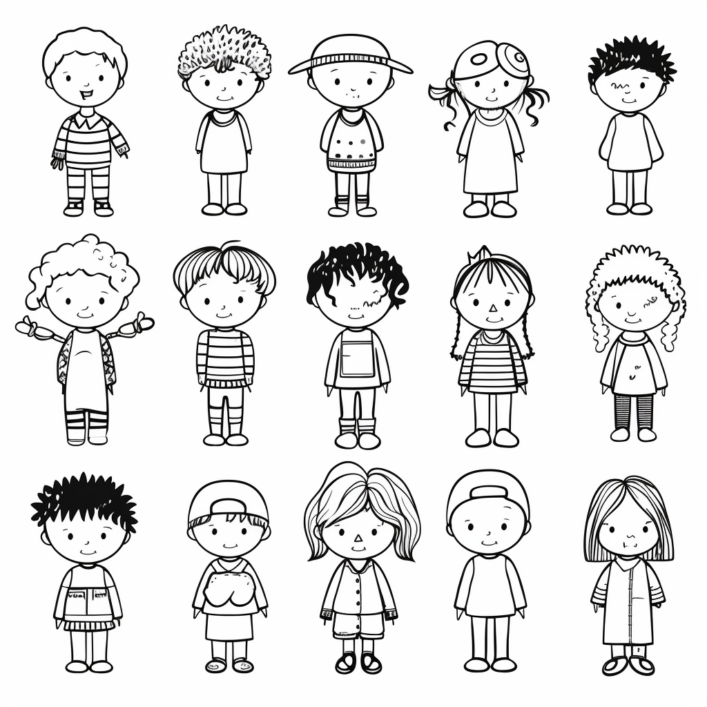 People Coloring Page For Download Coloring Page