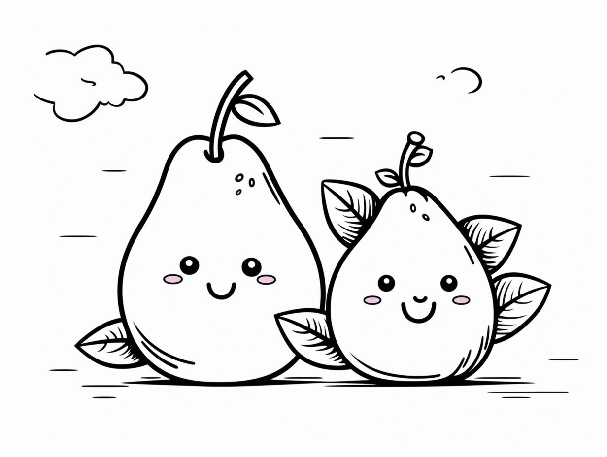 Perfect Pear To Color - Coloring Page