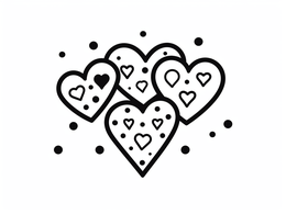 Free printable Perfect Valentine's Day Hearts coloring page