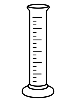Free printable Tall Graduated Cylinder coloring page