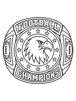 Free printable Philadelphia Football Championship Ring coloring page