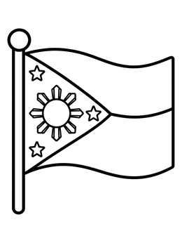 Free printable National Flag Of The Philippines coloring page
