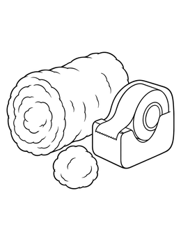 Free printable Medical Cotton Roll And Tape Dispenser coloring page