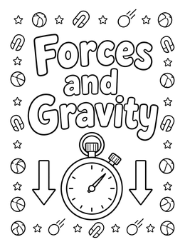 Free printable Forces And Gravity Stopwatch Poster coloring page