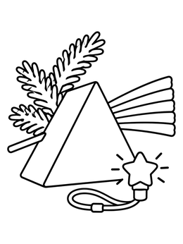 Free printable Optical Prism With Star Light And Branches coloring page