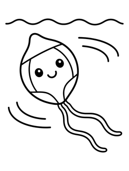 Free printable Cute Smiling Dinoflagellate Plankton coloring page
