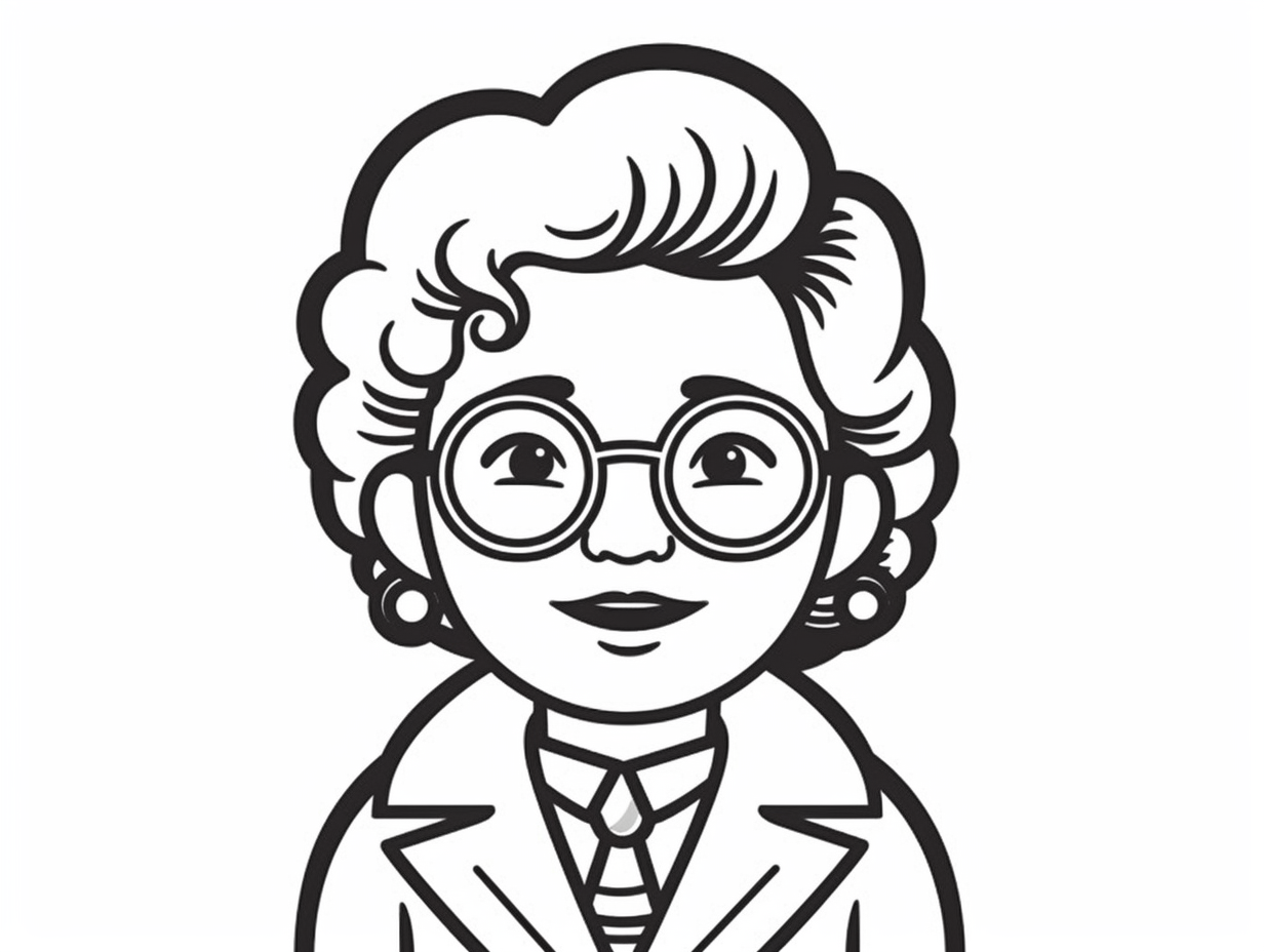 Picture Of Rosa Parks To Color - Coloring Page