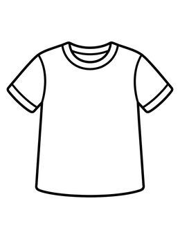 Free printable Plain Crewneck Short Sleeve Shirt coloring page