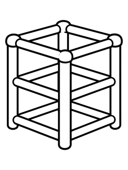 Free printable Simple Jungle Gym Cube coloring page