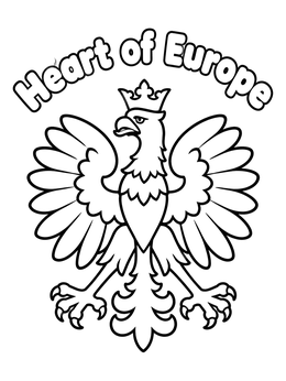 Free printable Polish White Eagle Coat Of Arms coloring page