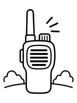 Free printable Police Walkie Talkie Radio coloring page