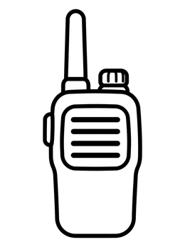 Free printable Police Walkie Talkie Radio coloring page