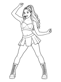 Free printable Pop Singer Dancing On Stage coloring page