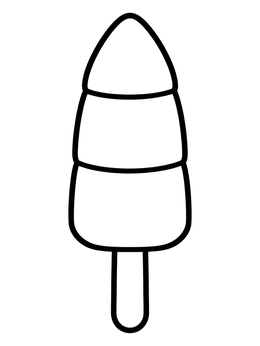Free printable Rocket Ice Pop On Stick coloring page