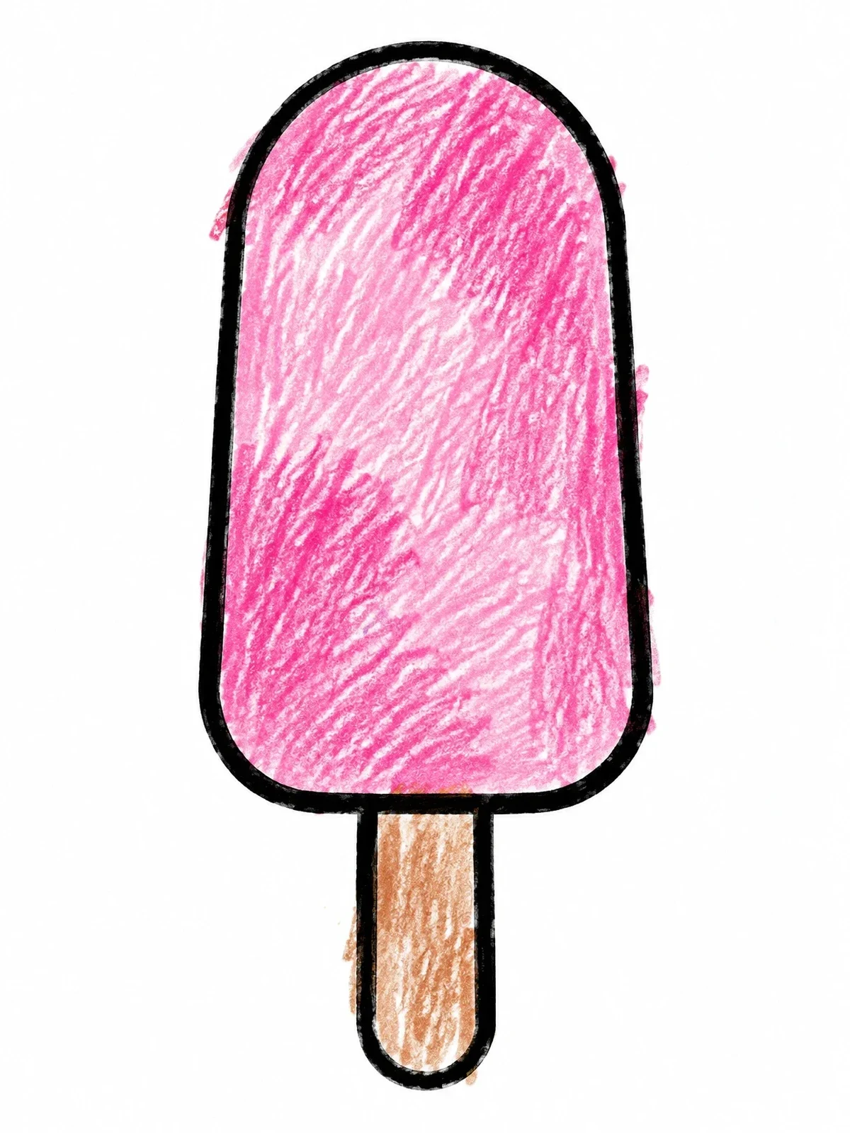 Colored example of the Simple Classic Ice Pop coloring page