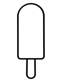 Free printable Simple Classic Ice Pop coloring page