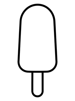 Free printable Simple Classic Ice Pop coloring page