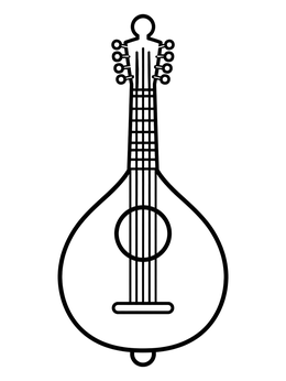 Free printable Traditional Portuguese Fado Guitar coloring page