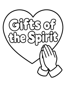 Free printable Praying Hands And Heart Gifts coloring page