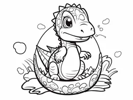 Dinosaur Egg: Tiny Hatchling Emerging From Its Shell